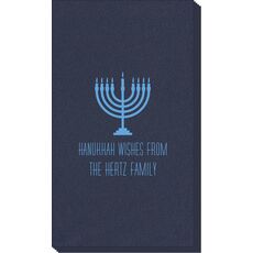 Lights of the Menorah Linen Like Guest Towels