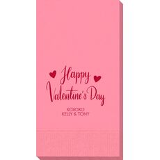 Happy Valentine's Day Guest Towels
