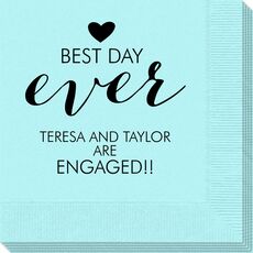 Best Day Ever with Heart Napkins