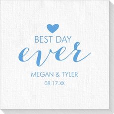 Best Day Ever with Heart Deville Napkins