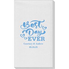 The Best Day Ever Linen Like Guest Towels
