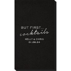 But First Cocktails Linen Like Guest Towels