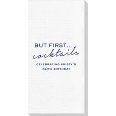 But First Cocktails Deville Guest Towels