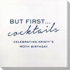 But First Cocktails Bamboo Luxe Napkins