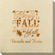 Happy Fall Y'all Bamboo Luxe Napkins