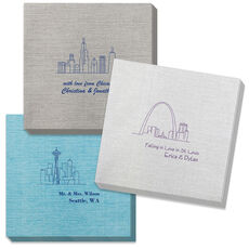 Design Your Own Skyline Bamboo Luxe Napkins