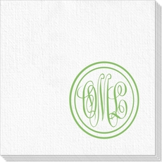 Double Circle Monogram Deville Napkins