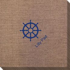 Nautical Wheel Bamboo Luxe Napkins