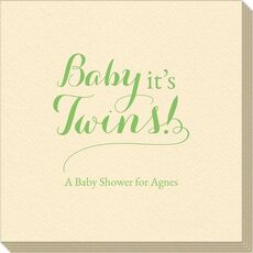 Baby It's Twins Linen Like Napkins