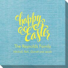Calligraphy Happy Easter Bamboo Luxe Napkins