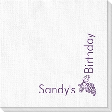 Corner Text with Grapes Deville Napkins