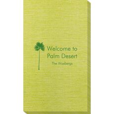 Palm Tree Silhouette Bamboo Luxe Guest Towels