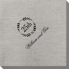 25th Wreath Bamboo Luxe Napkins