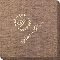 50th Wreath Bamboo Luxe Napkins