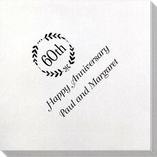 60th Wreath Bamboo Luxe Napkins