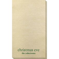 Big Word Christmas Eve Bamboo Luxe Guest Towels