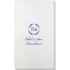75th Wreath Bamboo Luxe Guest Towels
