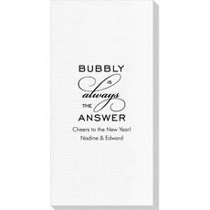Bubbly is the Answer Deville Guest Towels