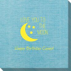 Love You To The Moon Bamboo Luxe Napkins