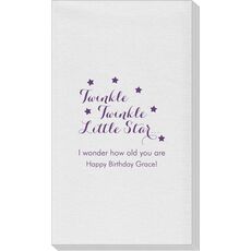 Twinkle Twinkle Little Star Linen Like Guest Towels