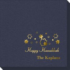 Happy Hanukkah Linen Like Napkins