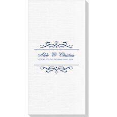 Royal Flourish Framed Names and Text Deville Guest Towels