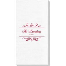 Royal Flourish Framed Names and Text Deville Guest Towels