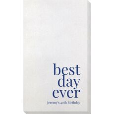 Best Day Ever Big Word Bamboo Luxe Guest Towels