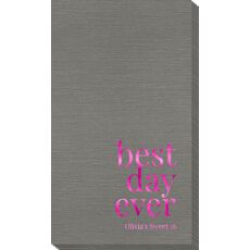Best Day Ever Big Word Bamboo Luxe Guest Towels
