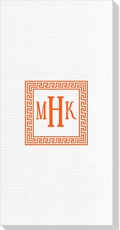 Greek Key Border with Monogram Deville Guest Towels