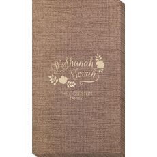 Floral L'Shanah Tovah Bamboo Luxe Guest Towels