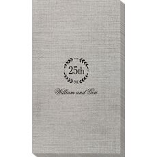 25th Wreath Bamboo Luxe Guest Towels
