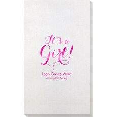 Elegant It's A Girl Bamboo Luxe Guest Towels
