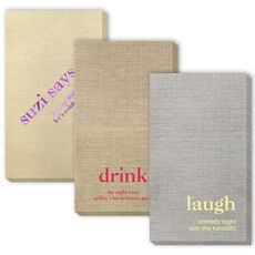 Design Your Own Big Word Bamboo Luxe Guest Towels