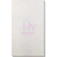 New York City Skyline Bamboo Luxe Guest Towels