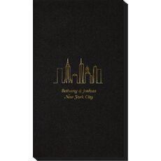 New York City Skyline Linen Like Guest Towels