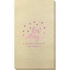 Confetti Dots Her Day Bamboo Luxe Guest Towels