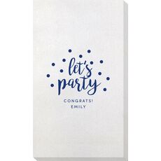 Confetti Dots Let's Party Bamboo Luxe Guest Towels