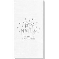 Confetti Dots Let's Party Deville Guest Towels