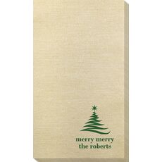 Artistic Christmas Tree Bamboo Luxe Guest Towels