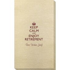 Keep Calm and Enjoy Retirement Bamboo Luxe Guest Towels