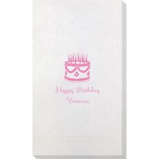 Sweet Floral Birthday Cake Bamboo Luxe Guest Towels