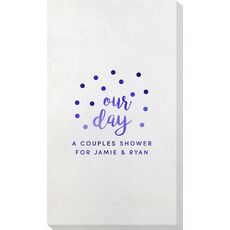 Confetti Dots Our Day Bamboo Luxe Guest Towels