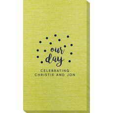 Confetti Dots Our Day Bamboo Luxe Guest Towels