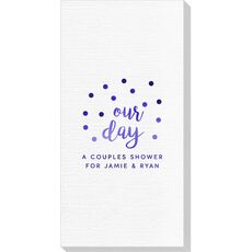 Confetti Dots Our Day Deville Guest Towels