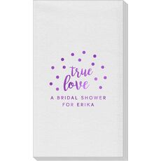 Confetti Dots True Love Linen Like Guest Towels