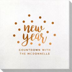 Confetti Dots New Year Bamboo Luxe Napkins
