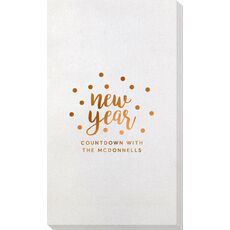 Confetti Dots New Year Bamboo Luxe Guest Towels