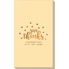 Confetti Dots Give Thanks Linen Like Guest Towels