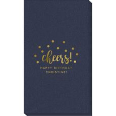 Confetti Dots Cheers Linen Like Guest Towels